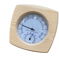 Termometer dan higrometer kayu Digital, aksesoris ruang Sauna termometer kayu