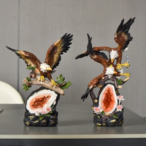 Aigle <span class=keywords><strong>à</strong></span> tête blanche américain transfrontalier résine artisanat ornement <span class=keywords><strong>Figurine</strong></span> haut de gamme pour bureau hôtel jardin décoration peinture Animal Anime - Product Image 2