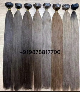 Extensions de cheveux indiens vierges naturels de haute qualité, sensation douce, sans trame, bouclés, lisses, ondulés profonds, styles de tressage, lot - Product Image 3