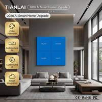 TianLai série M8 1Gang 2 Gang 3 Gang 4 Gang panneau en aluminium Tuya Zigbee gradateur de lumière intelligent