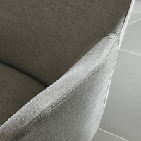 Canapé-fauteuil moderne et minimaliste pivotant à pieds en acier Mobilier confortable de salon et de bureau pour les repas et les loisirs