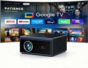 Proyector WiFi para Cine en Casa con Sistema Google-TV, LCD LED 4K HD 1080P, Keystone con Enfoque Automático y Totalmente Sellado, X80 GTV Personalizado de Fábrica OEM - Product Image 1