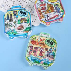 Maleta de Resina 3D Personalizada con Diseño de Ciudad, Estilo Creativo y Ecológico para Uso Doméstico y de Viaje, Impresión Personalizada - Product Image 2