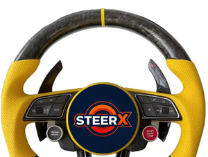 พวงมาลัย R8 <span class=keywords><strong>Audi</strong></span> สีเหลืองสำหรับ A4 A1 A3 A5 A6 A7 S4 <span class=keywords><strong>RS</strong></span> R8 RS3 C7 <span class=keywords><strong>Q5</strong></span> Q7 S3 8V B8 B9 Q3รองรับการปรับแต่งใดๆ - Product Image 6