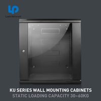 Harga Kabinet Server Ningbo Lepin Kustom Kaca Hitam 42u Rak 19 Inch Kabinet Jaringan 600 800 1200 Dilengkapi Lampu LED untuk Pusat Data