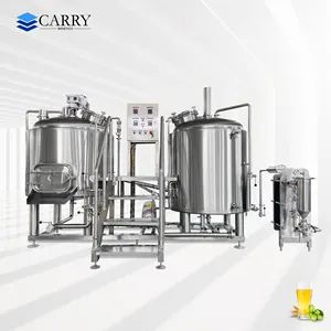 Carry Brewtech Pub Micro Bier Maken Machine Brouwhuis Systeem Turnkey Bier Brouwapparatuur Voor Verkoop Gas Of Elektrische 80Mm