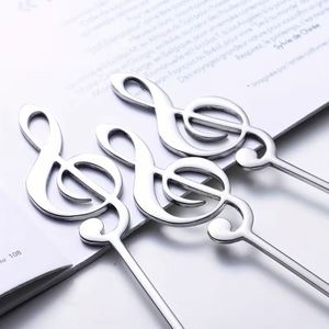 Cuillère à mélanger créative et moderne pour crème glacée, thé, café, en acier inoxydable 304, mini-cuillère musicale, compatible lave-vaisselle - Product Image 4