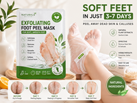 Masque exfoliant pour les pieds entièrement amélioré, laisse la peau lisse, délicate et élimine les peaux mortes après utilisation.