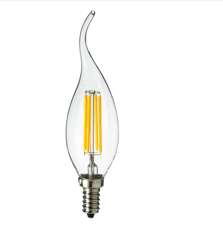 C35 G45 e14 e27 2w 4w 6w clear frosted tail LED candle bulb filament lamp bulb