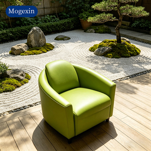 Luxury Curved Barrel Single Accent <b>Chair</b> Full <b>Padded</b> Upholstered Leisure <b>Chair</b> for Modern Home Living Room Corner - Product Image 3