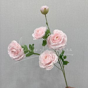 5-Headed Artificial Lotus <b>Flowers</b> <b>Single</b> Branch High Simulation Plastic Silk Wedding Home Decor - Product Image 3