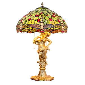 Lampe de table Tiffany style américain, libellule, créative, décorative, vente en gros pour chambre d'amis, chevet, lecture, écriture, nouveauté - Product Image 2