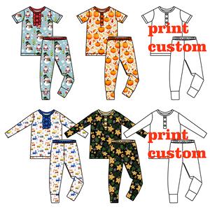 Vêtements en bambou de haute qualité pour garçons et filles, ensembles de pyjamas à manches longues, vêtements décontractés pour enfants, vêtements de détente, pyjamas pour tout-petits - Product Image 2
