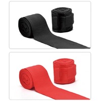 Bandages de boxe personnalisés en gaze de coton élastique de 180 pouces, imprimés Title Easy Muay Thai, blancs, pour équipement et protection