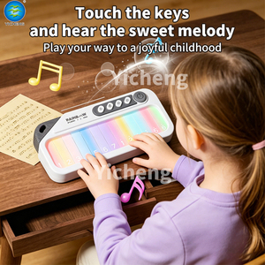 NUEVO <span class=keywords><strong>Piano</strong></span> de Juguete con Pantalla Táctil Rainbow Light para Niños, Teclado Electrónico Portátil de 13 Teclas, Juguetes Musicales de Aprendizaje Temprano para Niños Pequeños, CE - Product Image 6