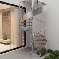 Colonne centrale spirale moderne en acier inoxydable 304 pour balustrade extérieure, escalier de balcon, anti-rouille, résistante à l'humidité, DIY, garantie 5 ans
