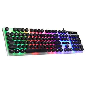 2026 New G21 <b>USB</b> Wired <b>Keyboard</b> Punk <b>Keyboard</b> Retro Round Key Mechanical Feel Backlit Round Keys <b>Usb</b> Gaming <b>Keyboard</b> - Product Image 4