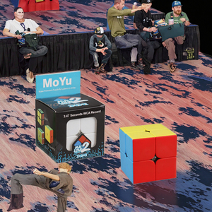 Moyu 3x3 Speed Magic Cube Educativo Brain IQ Toy <span class=keywords><strong>Precio</strong></span> de fábrica Puzzle Box con pegatinas de tercer <span class=keywords><strong>orden</strong></span> 5,6 cm para niños - Product Image 3