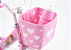 Bicicletta per Bambine da 12, 14, 16 Pollici Rosa Principessa con Accessori Completi: Coriandoli, Seggiolino per Bambole, Cestino a Cuore e Rotelle per Bambine - Product Image 4