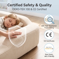 Klappbares Schlafzimmer-Sofa-Set aus Cord und Kunstfell mit Schaumstoffkern für Wohnzimmer und Schlafzimmer - Design und Preis im Angebot