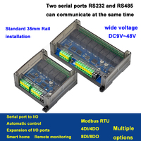 Módulo IoT para Hogar Inteligente con Protocolo Modbus RTU RS232/RS485, 4DI 4DO, Placa de Control de Relés de Entrada/Salida Digital con Carcasa