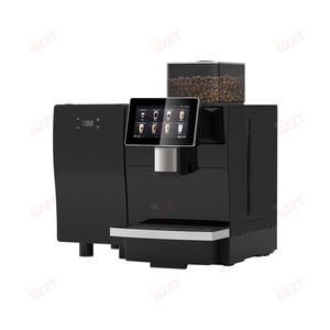 90 Tasses/H 14 Sortes de Boissons <span class=keywords><strong>Machine</strong></span> à <span class=keywords><strong>Café</strong></span> Automatique Commerciale avec Système de Lait à Trémie de Grains de 1200g <span class=keywords><strong>Double</strong></span> Chaudières Broyeur Suisse - Product Image 1