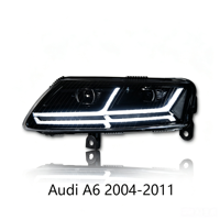 Ensemble de phares modifiés Audi A6/C6 2008-2011 avec feux de jour à LED, éclairage dynamique, laser directionnel 12V 6000 Lumens