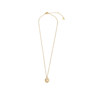 Collar con colgante Angelina Virgo, chapado en oro, acero inoxidable, joyería minimalista con constelación para mujer, para uso diario. - Product Image 1
