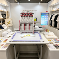 Machine à broder compacte haut de gamme à entraînement par vis à billes pour le travail d'échantillonnage de vêtements