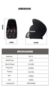 2025 Silla de masaje eléctrica que funciona con monedas de lujo Venta de venta de negocios de gravedad cero Uso comercial para silla Masaje de cuerpo completo - Product Image 6