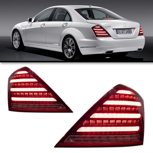 Fanale Posteriore a LED Modificato con Indicatore di Direzione Sequenziale e Luce Freno per Mercedes Benz S W221 2006-2013 Stile Lusso Diamante - Product Image 1