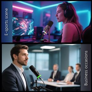 Podcast RGB Dynamic Microphone USB Type C XLR Interface Microphone Studio With 3.5mm Monitor <b>Table</b> Round Stand - Product Image 5