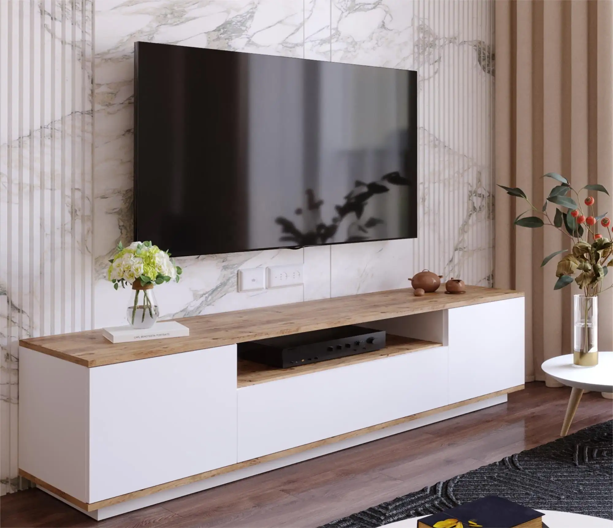 Hot Sales Tv Staat Woonkamer Meubelkast Moderne Hoge Kwaliteit Tv-Kast Moderne Woonkamer Tv-Eenheid