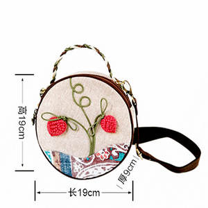 オリジナルの美的デザイン、手織りの2025年新作コットンリネン製ジッパー開閉式ハンドバッグ、女性用ショルダーバッグ、クロスボディバッグ、スマホバッグ - Product Image 4