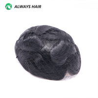 8x10 système de cheveux de densité moyenne dentelle allemande prothèse de cheveux toupet 6 pouces pleine dentelle perruque de cheveux humains indiens pour hommes