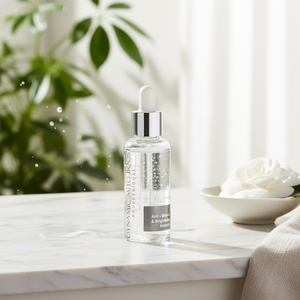Ampoule éclaircissante pour le visage en matériaux de qualité supérieure avec de l'hyaluronate de sodium et des extraits botaniques pour le soin de la peau - Product Image 3