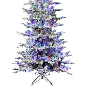 Venta al por mayor decoración del hogar preiluminado árbol de Navidad interior luces LED artificial flocado árbol de Navidad - Product Image 2
