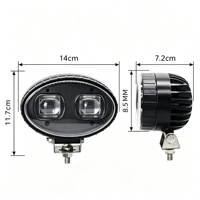 Nouvelle lampe de signalisation de sécurité à double LED rouge et bleue de 5,5 pouces, IP67, 12-110V, pour chariot élévateur, faisceau de ligne, zone de danger, limite de zone virtuelle