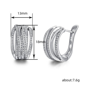 Orecchini a Cerchio Geometrici a Strati Incrociati per Donne, Design Multistrato per Uso Quotidiano, Accessori per Orecchie - Product Image 6