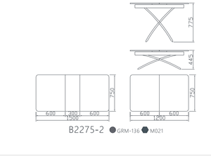 <span class=keywords><strong>Mesa</strong></span> de comedor de café de vidrio templado extensible extraíble deslizante ajustable en altura contemporánea para muebles de sala de estar para el hogar - Product Image 6