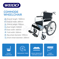 WEGO-Silla de ruedas manual ligera, Plegable, portátil, para adultos, discapacitados, ancianos, para uso doméstico, silla de ruedas exterior