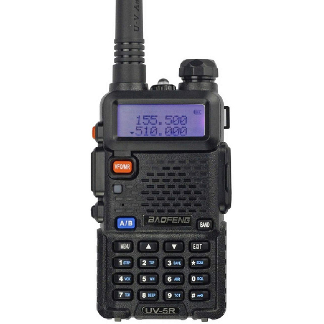High Quality Long Distance 5-10km 128 Channels UV-5R Analog VHF Two Way Handheld Walkie Talkie 5W Output Li-ion Battery 8 Hours
