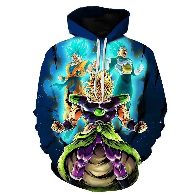 Fashion Hot Selling 2020 Amazon Custom Printed DragonBall Coats 3D Print Hoodie Mens Casual Sportswear Polyester Hoodie