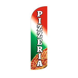 Bandiera della spiaggia di promozione bandiere di piume di marca battenti personalizzate con bandiera di piume di spiaggia bandiera lacrima per pizzeria - Product Image 1