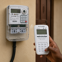 Meter Listrik Prabayar STS Satu Fasa dengan Layar LCD dan Keypad, Komunikasi Nirkabel RF/LoRa, Kompatibel dengan Sistem AMR AMI Vending