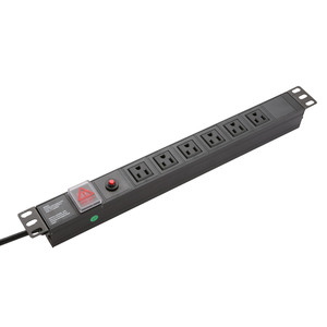 Unidad de Distribución de Energía de 10 Vías, 19 Pulgadas, Tipo EE. UU., PDU para Montaje en Rack de Servidor con Protector Contra Sobretensiones - Product Image 2