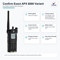 Radio portable Motorola APX6000 P25 Phase 2 UHF 450-520 MHz 5W IP68 GPS pour communication commerciale, kit complet, vente en gros