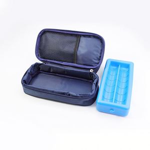 Bolsas Térmicas SANJIN con Logotipo Personalizado, Maletín Portátil Cuadrado de EVA Aislado para Insulina, con Bloques de Hielo, Bolsa Médica para Diabéticos con Cierre - Product Image 1