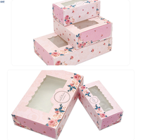 Cajas de Papel para Cupcakes Biodegradables con Materiales Reciclados, Laminación Mate Blanca, Personalizadas, con Ventana Segura para Alimentos, para Recuerdos de Bodas y Fiestas