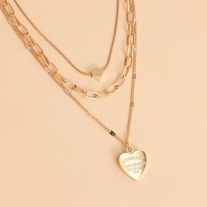 Moda Tatlı Kalp Şekilli Katmanlı Kolyeler Kızlar için Baharatlı Göz Alıcı Takılar Kadınlar Bayanlar Aksesuarları Toptan Satış - Product Image 5